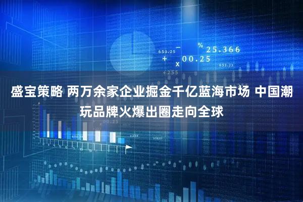 盛宝策略 两万余家企业掘金千亿蓝海市场 中国潮玩品牌火爆出圈走向全球