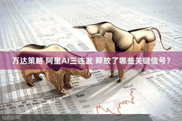 万达策略 阿里AI三连发 释放了哪些关键信号？