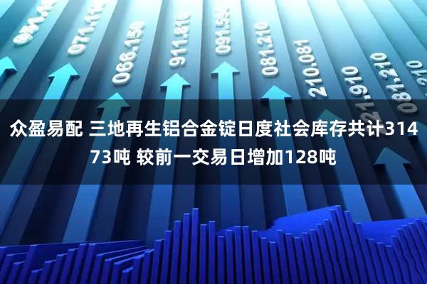 众盈易配 三地再生铝合金锭日度社会库存共计31473吨 较前一交易日增加128吨