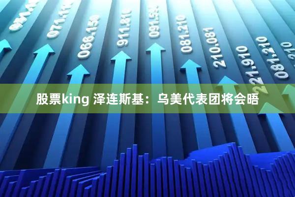 股票king 泽连斯基：乌美代表团将会晤